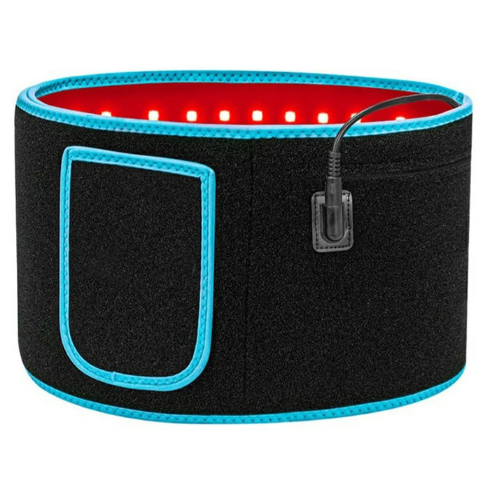 105 LEDs Red Light Therapy Belt 660nm+850nm Dual Spectrum 5 Modes Infrared Phototherapy Wrap - Blue Edge - 3