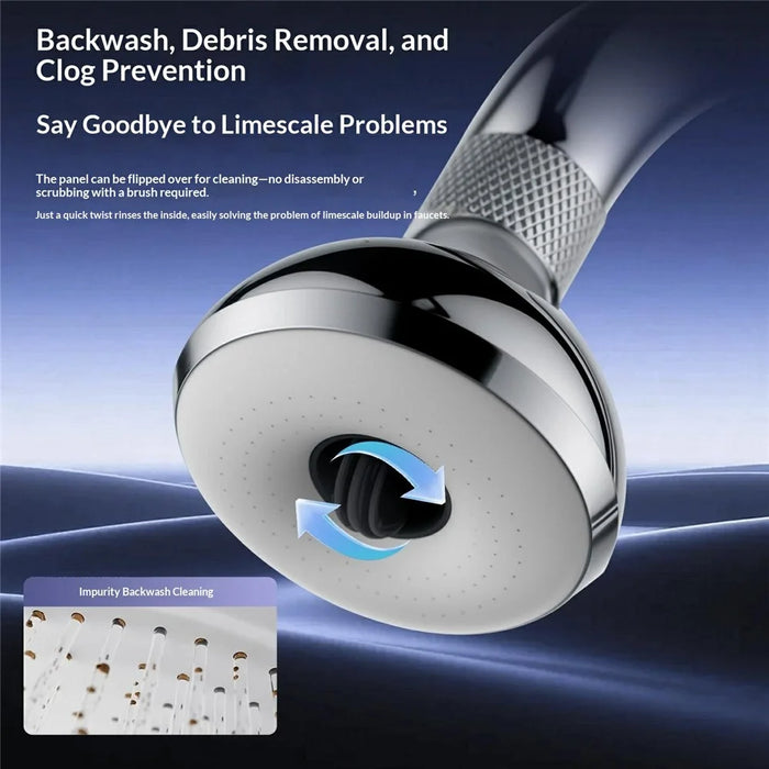 Faucet Aerator 3-Mode 360 Degree Rotate Tap Aerator Anti-Splash Pressure Boosting Bubbler - 4