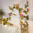 2.2m Artificial Rose Flowers Leaves Vine String Light Battery Powered Hanging Copper Wire Garland for Christmas Wedding, White / Pink - 5