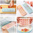 24-Grid Heart Moon Star Shaped BPA Free Silicone Ice Cube Tray Candy Mold with Removable Lid (without FDA Certificate) - Blue - 6