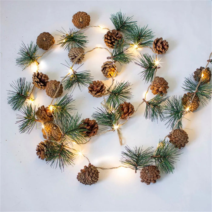 2m 20 LED Christmas Pinecone String Light Battery Operated Holiday Party Lighting Decor - 1