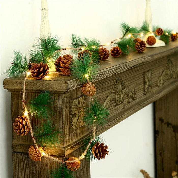 2m 20 LED Christmas Pinecone String Light Battery Operated Holiday Party Lighting Decor - 3