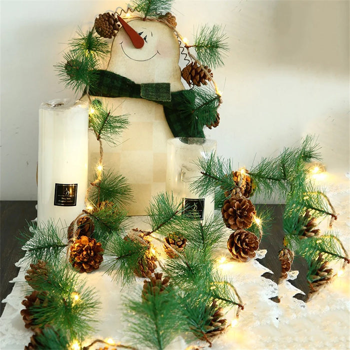 2m 20 LED Christmas Pinecone String Light Battery Operated Holiday Party Lighting Decor - 6