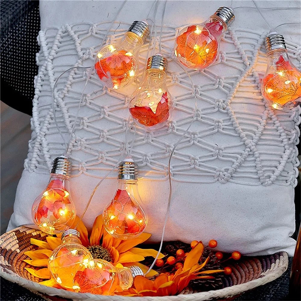 4m Maple Leaf Bulb String Light Battery Powered for Indoor Bedroom  Party Wedding Christmas - 1