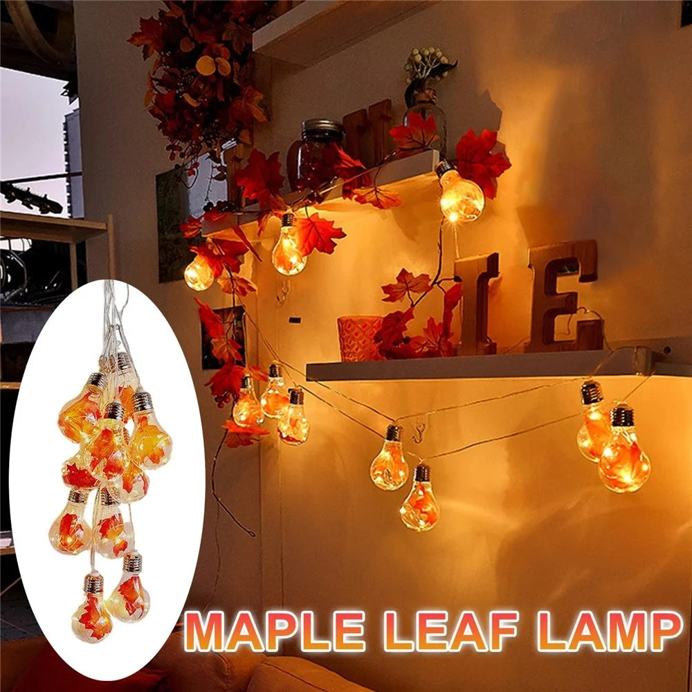 4m Maple Leaf Bulb String Light Battery Powered for Indoor Bedroom  Party Wedding Christmas - 4