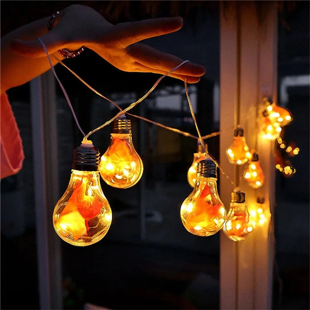 4m Maple Leaf Bulb String Light Battery Powered for Indoor Bedroom  Party Wedding Christmas - 5