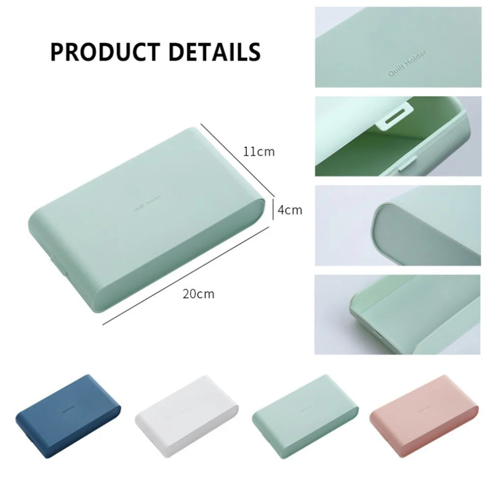 Large Size Disposable Face Mask Keeper Storage Box Dustproof Home Jewelry Tissue Paper Holder Case - Blue - 6