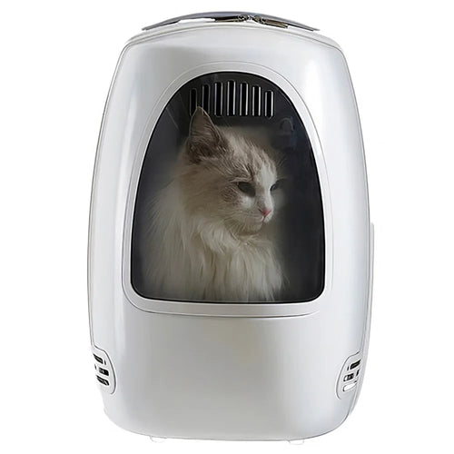 MOESTAR Cat Backpack Carrier Bag Pet Dog Carry Backpack Ventilate Transparent Capsule Backpack for Travel Hiking Outdoors Activities - White - 1