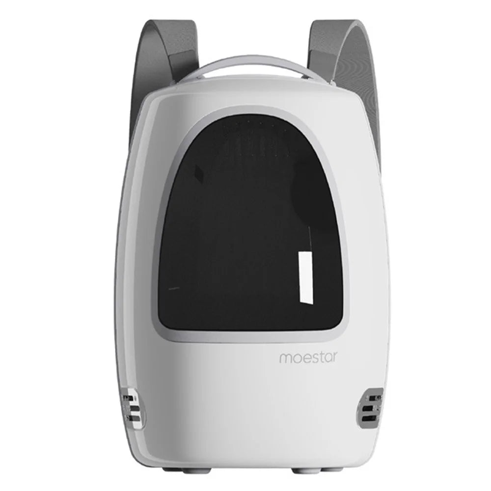 MOESTAR Cat Backpack Carrier Bag Pet Dog Carry Backpack Ventilate Transparent Capsule Backpack for Travel Hiking Outdoors Activities - White - 3