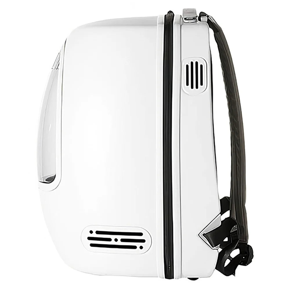 MOESTAR Cat Backpack Carrier Bag Pet Dog Carry Backpack Ventilate Transparent Capsule Backpack for Travel Hiking Outdoors Activities - White - 4
