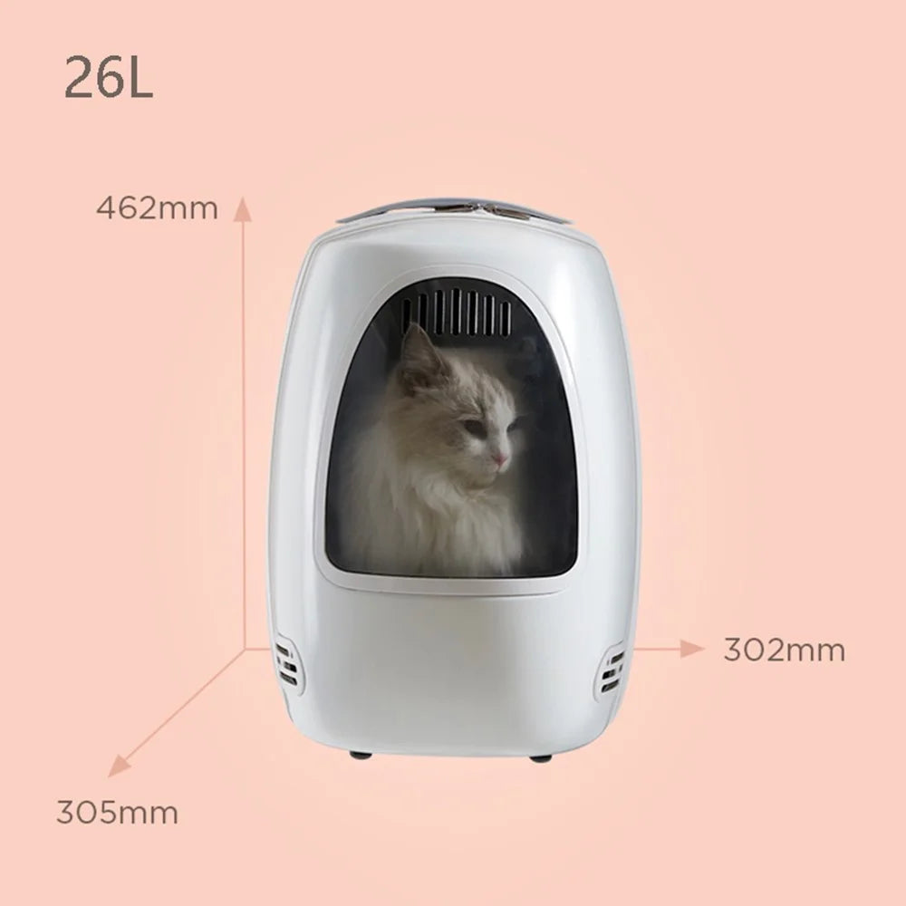 MOESTAR Cat Backpack Carrier Bag Pet Dog Carry Backpack Ventilate Transparent Capsule Backpack for Travel Hiking Outdoors Activities - White - 7