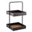 Nordic Style Light Luxury Double Leather Metal Tray Cosmetic Storage Box Perfume Container Stand (Size: S) - Square - 1