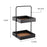 Nordic Style Light Luxury Double Leather Metal Tray Cosmetic Storage Box Perfume Container Stand (Size: S) - Square - 2