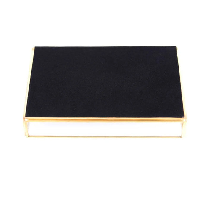 Nordic Style Glass Copper Rectangular Storage Tray Jewelry Necklace Tray Organizer - Gold/Size M - 5