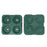 Rose and Diamond Shape Ice Cube Maker 4-grid Silicone Mold Tray for Chilling Cocktails Whiskey (No FDA Certificate) - Green - 5