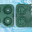 Rose and Diamond Shape Ice Cube Maker 4-grid Silicone Mold Tray for Chilling Cocktails Whiskey (No FDA Certificate) - Green - 6