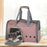 LDLC QS-056 Portable Pet Cross Body Bag Dog Cat Breathable Shoulders Bag Folding Travel Pet Gift Carrier Case - Light Pink - 2