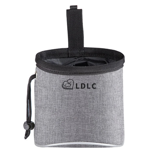 LDLC QS-060 Portable Dog Treat Bag Outdoor Dog Treat Pouch for Training Feeding Pet Gift Trainer Waist Bag for Dog Snacks - Light Grey - 1