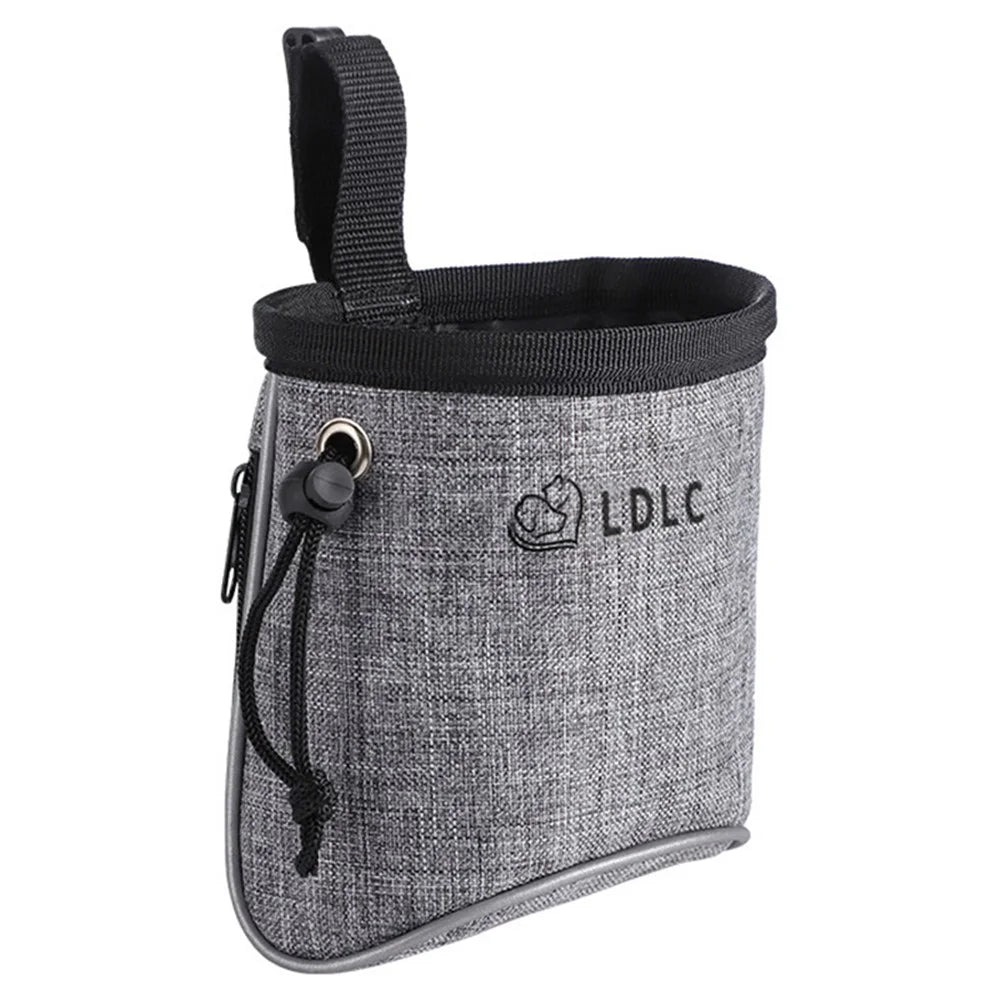 LDLC QS-060 Portable Dog Treat Bag Outdoor Dog Treat Pouch for Training Feeding Pet Gift Trainer Waist Bag for Dog Snacks - Light Grey - 7