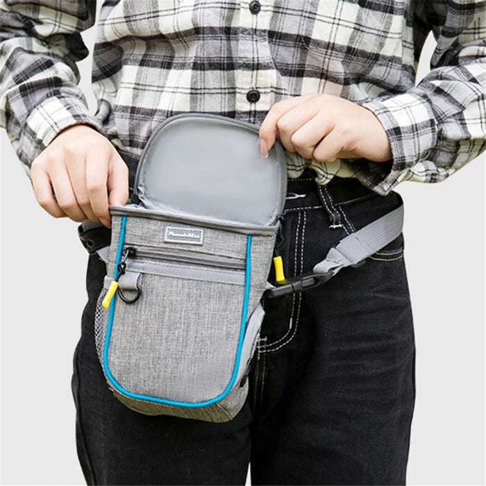 LDLC QS-095 Outdoor Walking Large Capacity Dog Treat Pouch Waterproof Pet Gift Training Waist Bag - white / Blackish Green - 2