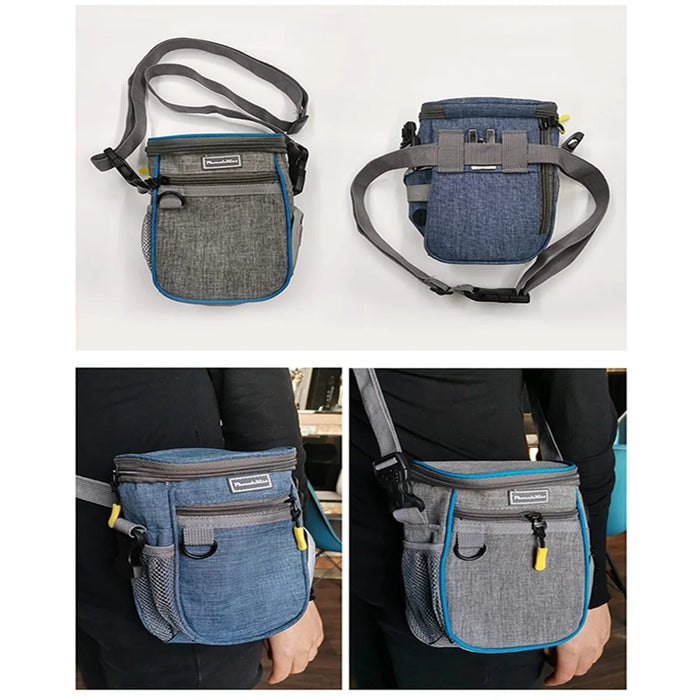 LDLC QS-095 Outdoor Walking Large Capacity Dog Treat Pouch Waterproof Pet Gift Training Waist Bag - white / Blackish Green - 5
