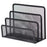 Office Letter Sorter Metal Mesh Desktop File Organizer with 3 Vertical Upright Compartments - 3