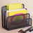 Office Letter Sorter Metal Mesh Desktop File Organizer with 3 Vertical Upright Compartments - 5
