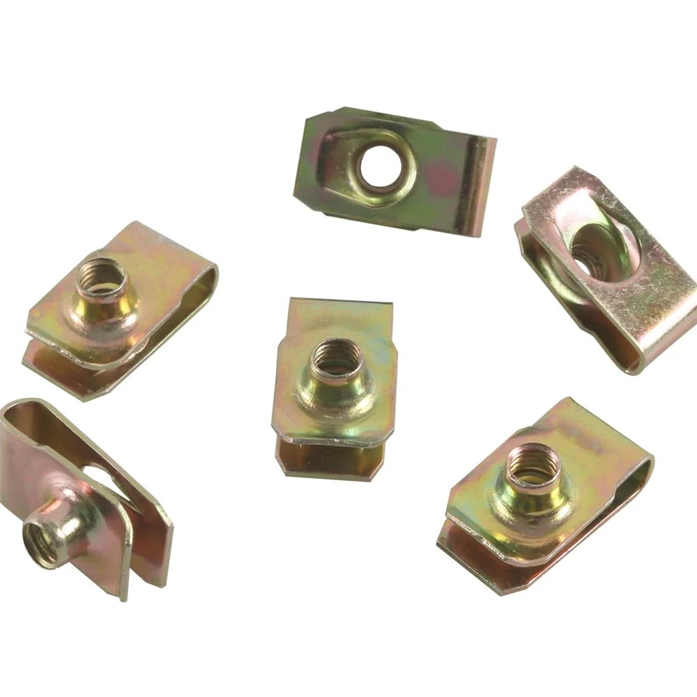 A7506 60PCS M4 M5 M6 M8 Color Zinc Tension Reed Nut Slot Assortment Kit with Plastic Box - 4