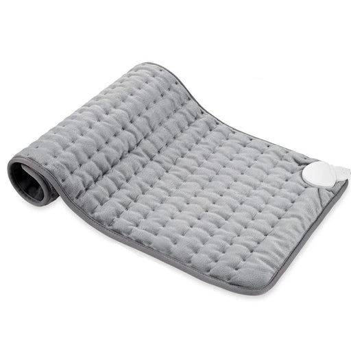 Double-sided Microplush Electric Blanket Heating Pad Abdomen Waist Back Pain Relief Winter Warmer Heat Controller - Grey / US Plug - 1