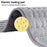 Double-sided Microplush Electric Blanket Heating Pad Abdomen Waist Back Pain Relief Winter Warmer Heat Controller - Grey / US Plug - 7