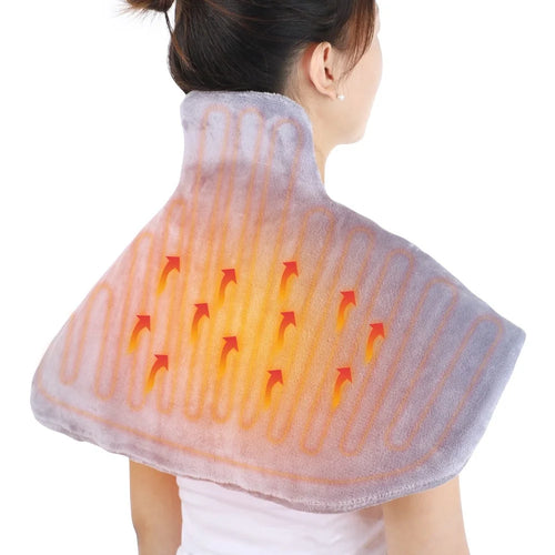 Electric Heating Pad for Neck Back Pain Relief Shoulder Heating Shawl Wrap Heat Therapy Winter Thermal Blanket - US Plug - 1
