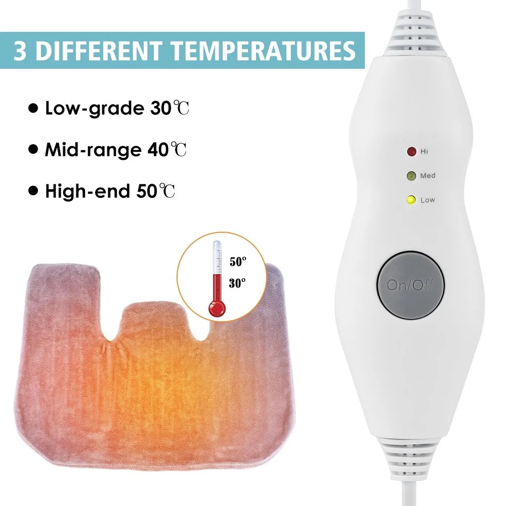 Electric Heating Pad for Neck Back Pain Relief Shoulder Heating Shawl Wrap Heat Therapy Winter Thermal Blanket - US Plug - 4