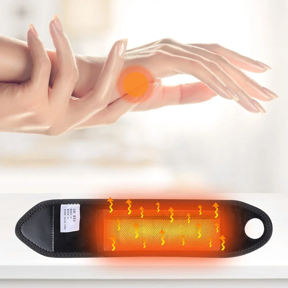 BABUTENLO 102206 Electric Heating Wrist Band with Wormwood Bag Sports Fitness Wrister Joint Care Hand Wrist Protection Heating Bracer - 2
