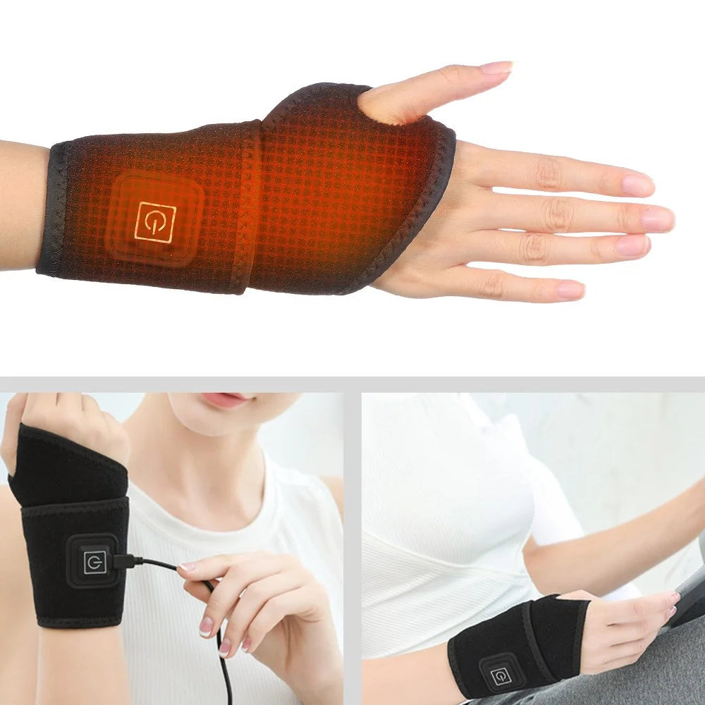 BABUTENLO 102206 Electric Heating Wrist Band with Wormwood Bag Sports Fitness Wrister Joint Care Hand Wrist Protection Heating Bracer - 4