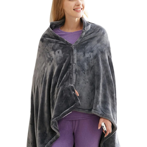 Electric Heated Blanket USB Charging Soft Warm Fleece Heating Winter Throw with 3 Temperature Levels Setting - 1