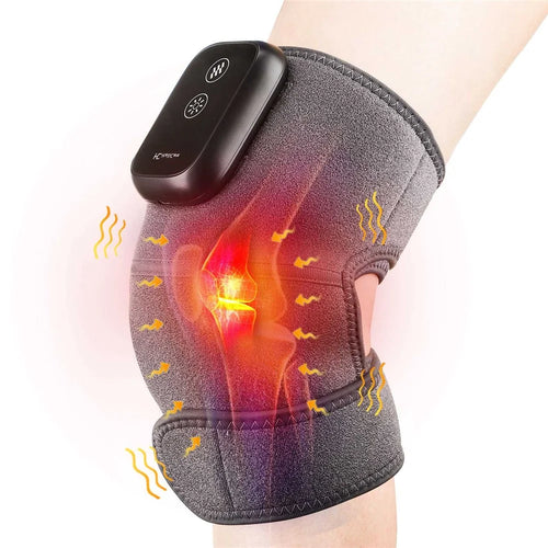 Heated Knee Massager Infrared Physiotherapy Knee Pad for Joint Pain Relief 3-Level Vibration Heater Knee Elbow Shoulder Brace Wrap - 1