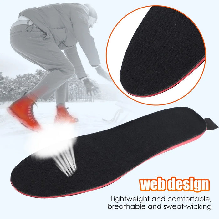 11193 1Pair Outdoor Electric Heating Insoles Three-Speed Wireless Remote Control Temperature Regulation Warm Insoles Foot Care Devices - L Size: 41-46 - 6