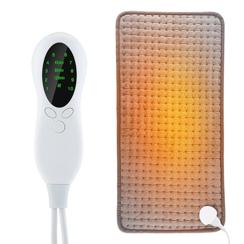 110V-240V Electric Heating Pad for Abdomen Waist Back Pain Relief 3 Timer 10 Heat Levels 12x24 inch Washable Physiotherapy Heat Pad - US Plug - 1