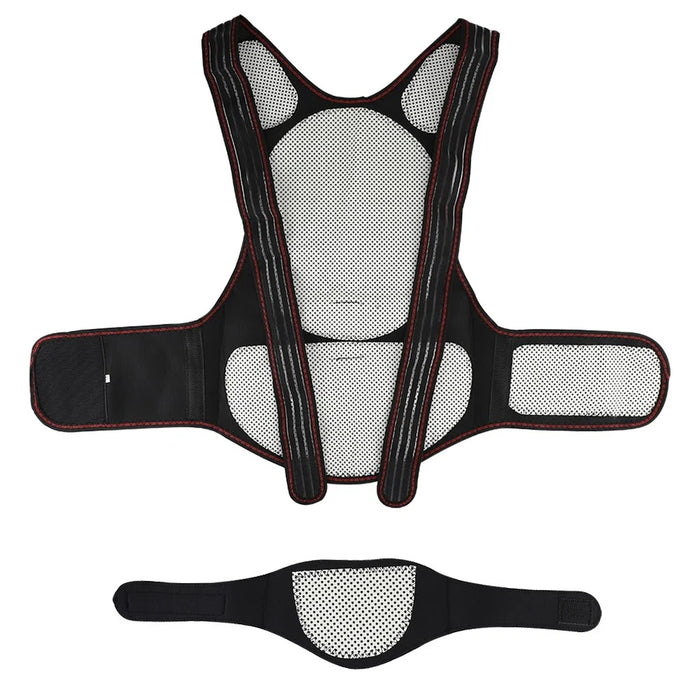 108 Magnets Tourmaline Magnetic Therapy Self-heating Vest Waist Back Shoulder Posture Corrector Spine Lumbar Brace Support Belt Pain Relief - M - 2