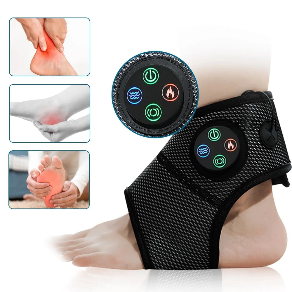 KY-1051 Smart Ankle Massager Compression Air Ankle Brace Foot Massage Electric Vibration Hot Compress Heating Brace Ankle Massage - 3