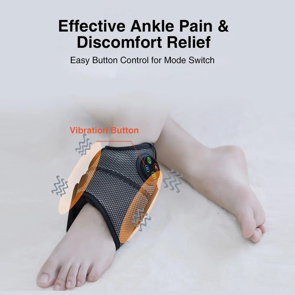 KY-1051 Smart Ankle Massager Compression Air Ankle Brace Foot Massage Electric Vibration Hot Compress Heating Brace Ankle Massage - 4