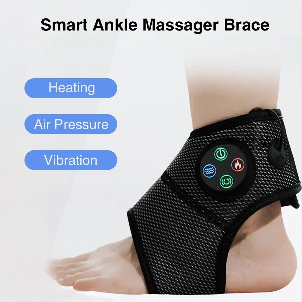 KY-1051 Smart Ankle Massager Compression Air Ankle Brace Foot Massage Electric Vibration Hot Compress Heating Brace Ankle Massage - 6