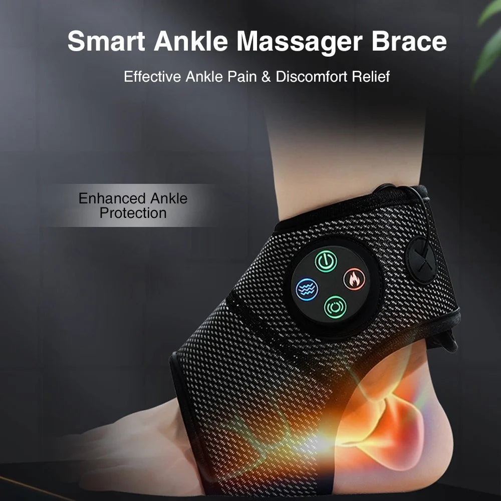 KY-1051 Smart Ankle Massager Compression Air Ankle Brace Foot Massage Electric Vibration Hot Compress Heating Brace Ankle Massage - 7