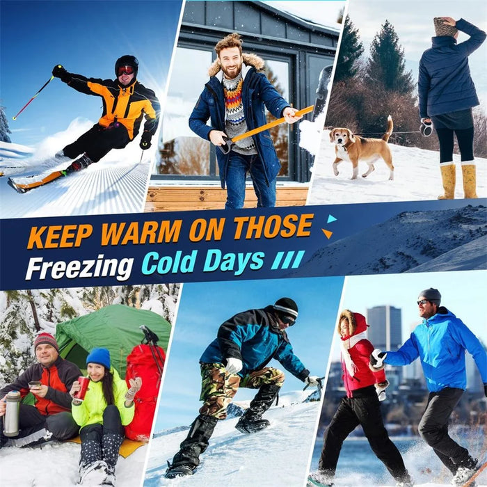 Winter Heated Stretch Socks USB Rechargeable Three-speed Adjustment Electric Heating Socks Long Tube Heated Sock Gift for Christmas (Free Size) - 7