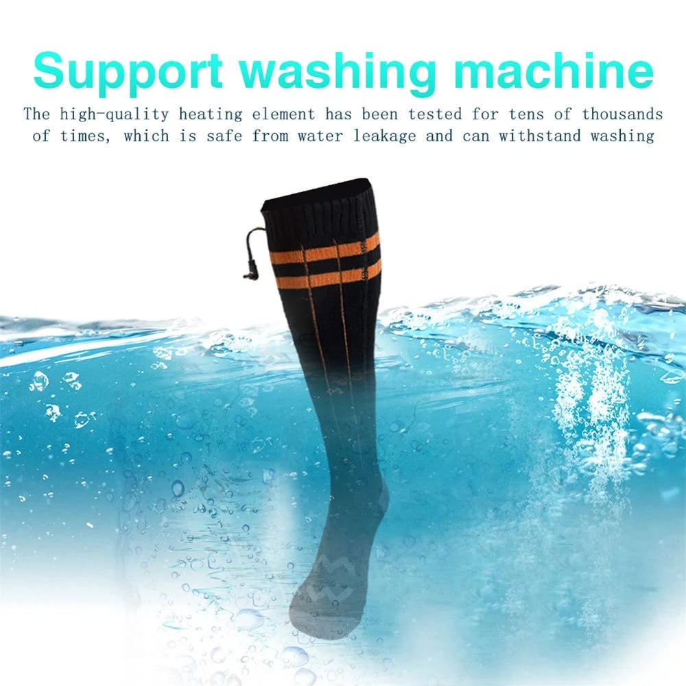 1 Pair Winter Boot Heated Socks Warm Socks Electric Heating Socks for Fishing Camping Hiking - 6