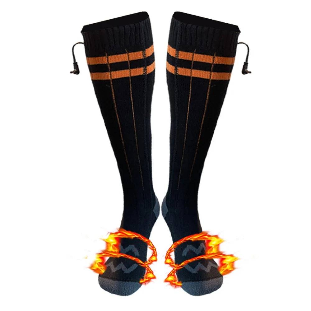 1 Pair Winter Boot Heated Socks Warm Socks Electric Heating Socks for Fishing Camping Hiking - 7