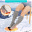 Winter Outdoor Washable Electric Heating Socks 3 Modes Elastic Cotton Socks (without Power Bank) - Grey - 2