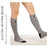 Winter Outdoor Washable Electric Heating Socks 3 Modes Elastic Cotton Socks (without Power Bank) - Grey - 4