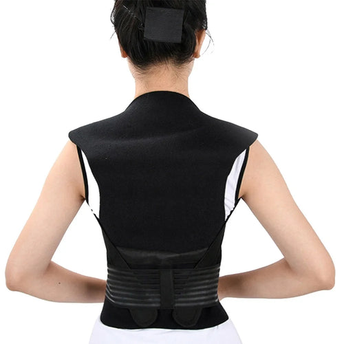 Magnets Heated Vest Posture Corrector Waist Brace Self Heating Lumbar Pad Corset for Back Support Pain Relief - M - 1