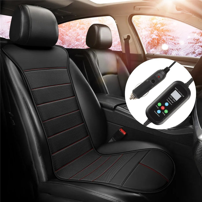 Universal 12V / 24V Car Seat Heater Cushion Winter Keep Warmer Heating Cover Pad - Black - 2